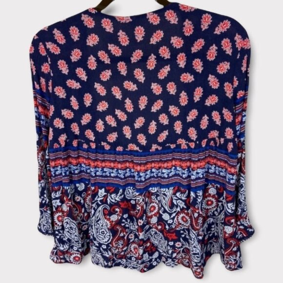 Bohemian Floral Printed Kimono Size XS Open Front Target Xhilaration Kaftan Boho - Picture 4 of 9